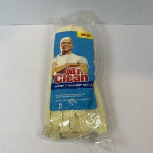 Mr. Clean Mop Refill Unisex OS Yellow Wring Clean Cloth Strands Super Absorbent